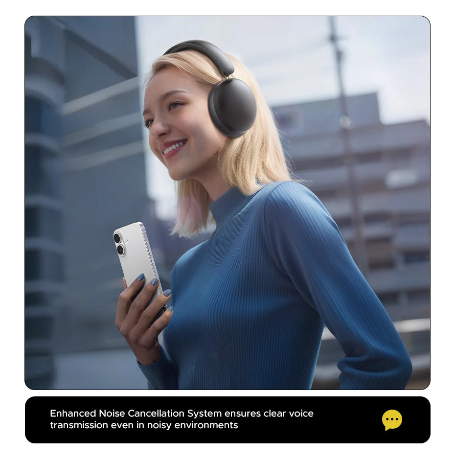 UGREEN Wireless Bluetooth Headphones, 80H Playtime, HiFi Stereo Over Ear Headphones with Microphone, Bluetooth 5.4