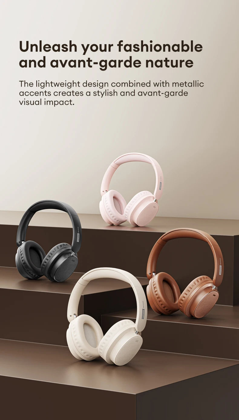 Retro TH30 Pro Lenovo Gaming Headset Wireless Bluetooth 6.0 Over Ear Headphone Foldable Sport Leather Earphones Gifts LS105