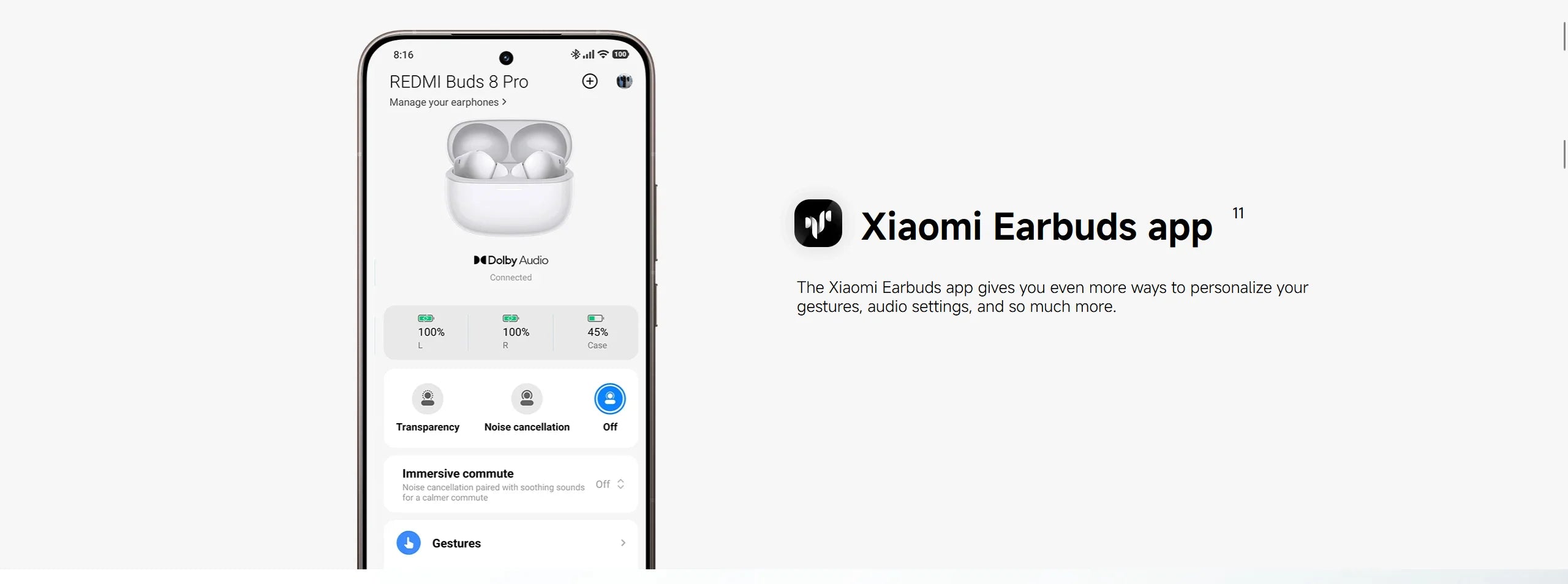 Xiaomi Redmi Buds 8 pro TWS Bluetooth 5.4 Earphones with 3MIC AI 55dB ANC 35H Battery Dual Connection Earbuds for Mobile Phone
