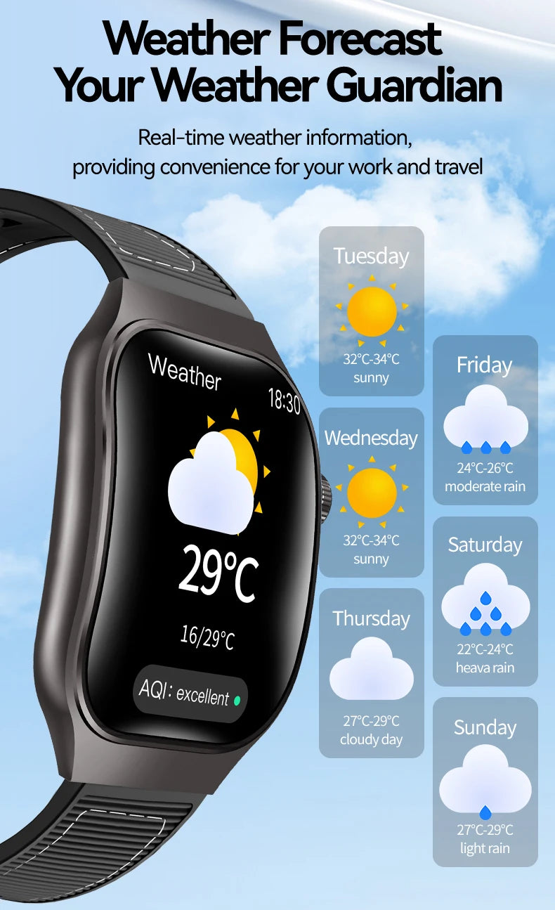 LAXASFIT New Bluetooth Call Smart Watch for Men 2.01