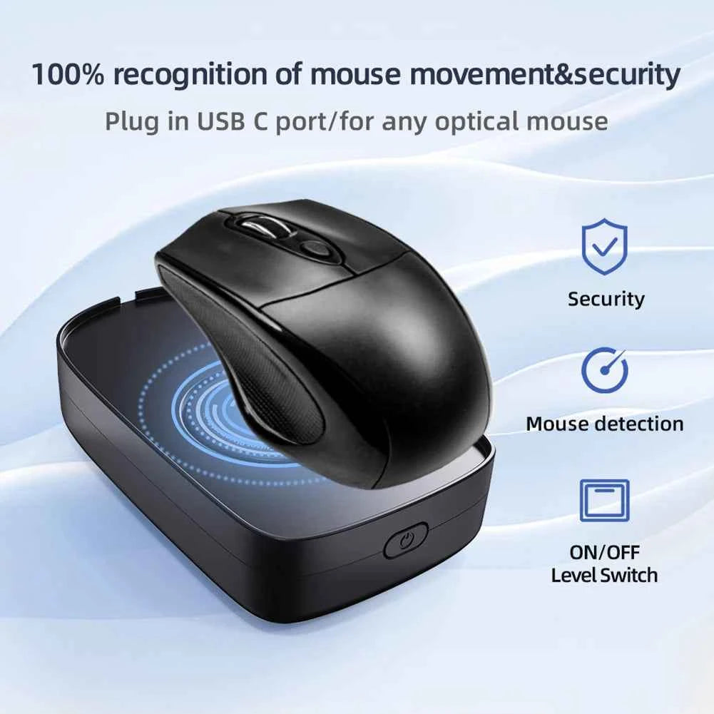 USB Mouse Jiggler Automatic Movement To Prevent Computer Lock Screen With ON/OFF Switch Virtual Mouse Mover For Keeps PC Active