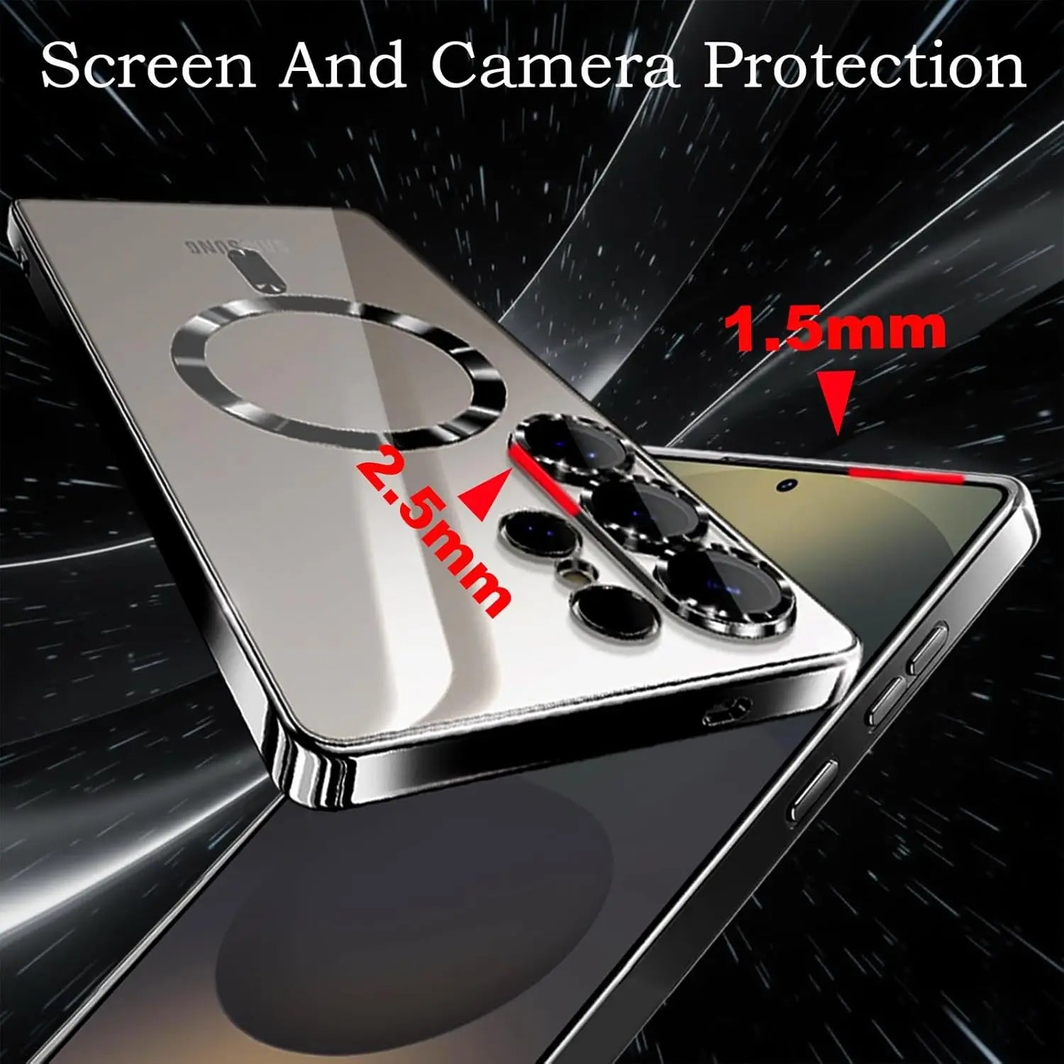 Luxury Transparent Plating Magnetic Wireless Charge Case for Samsung Galaxy S26 S25 S24 S23 S22 S21 Ultra Plus FE Note 20 Cover