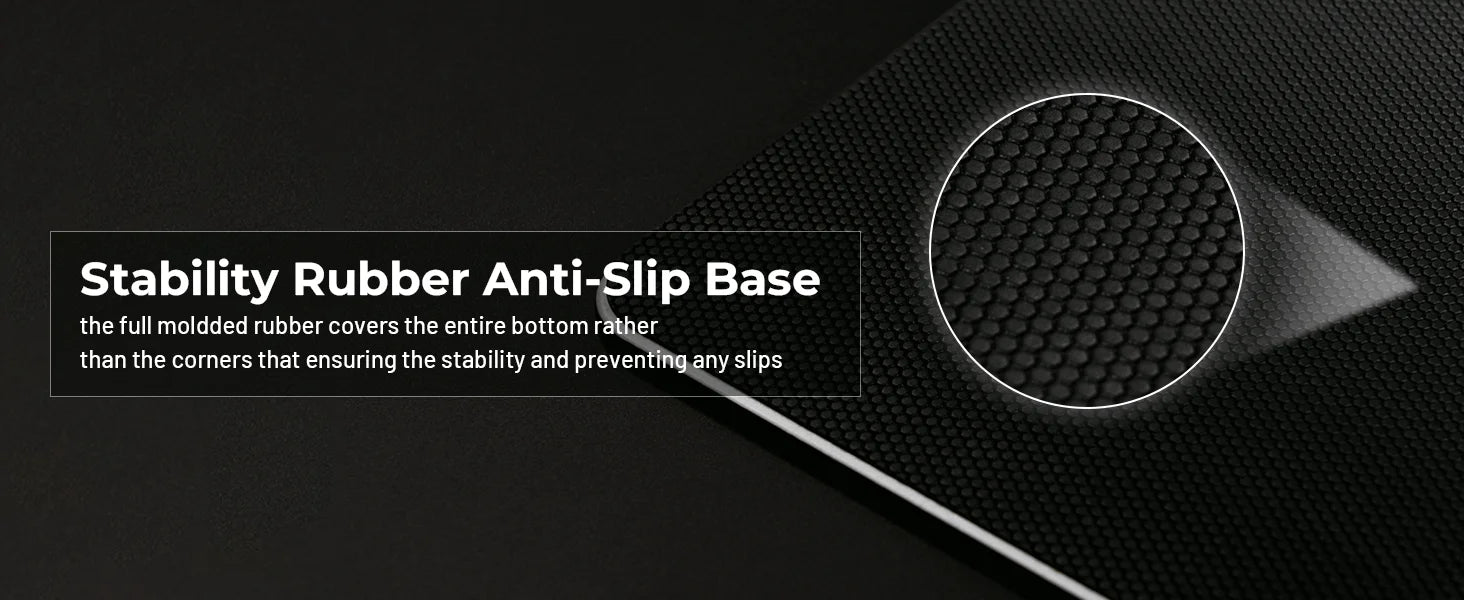 XVX Premium Glass Mousepad Micro-etched surface Full Anti-slip Rubber Base Special Tempered Glass Black Mouse Pad for Gamer