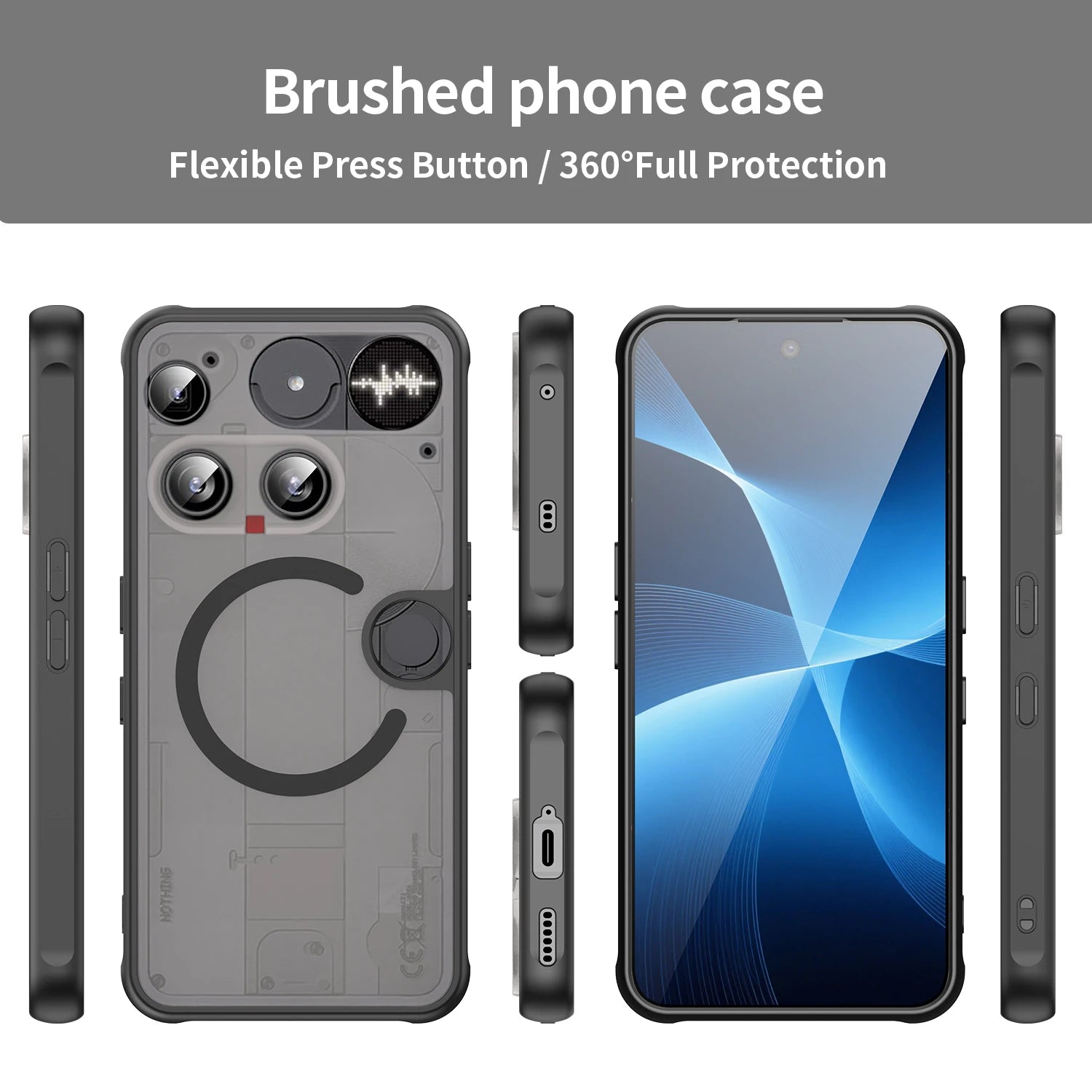 For Magsafe Wireless Charging Magnetic Case For Nothing Phone 3 NothingPhone3 5G Shockproof Matte Back Cover Coque