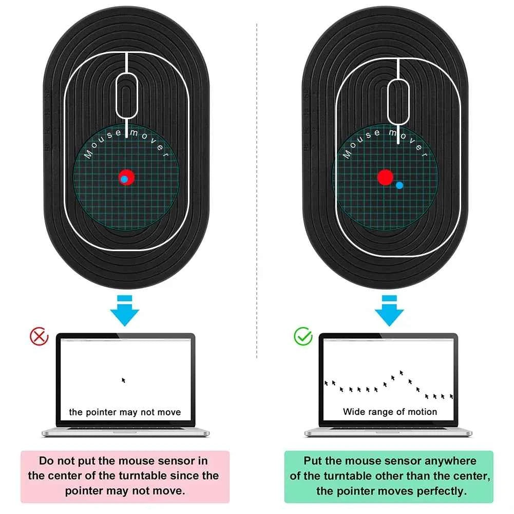 Mouse Jiggler Undetectable Mouse Mover Virtual Automatic Move Wiggle Shaker Simulator with ON/OFF Switch for Computer Awakening