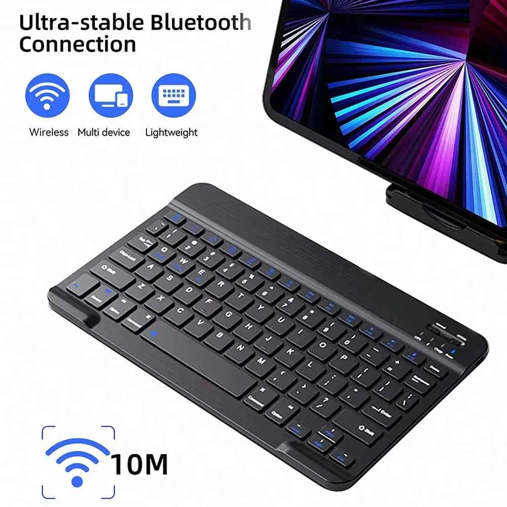 Tablet Wireless 10inch Keyboard For iOS Android Windows For iPad Huawei Samsung Teclado Bluetooth-compatible Keyboard and Mouse