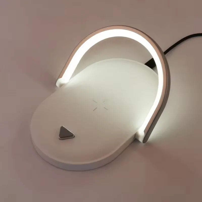 Private model foldable wireless charger 15W fast charging mobile phone bracket three-in-one creative night light wireless chargi