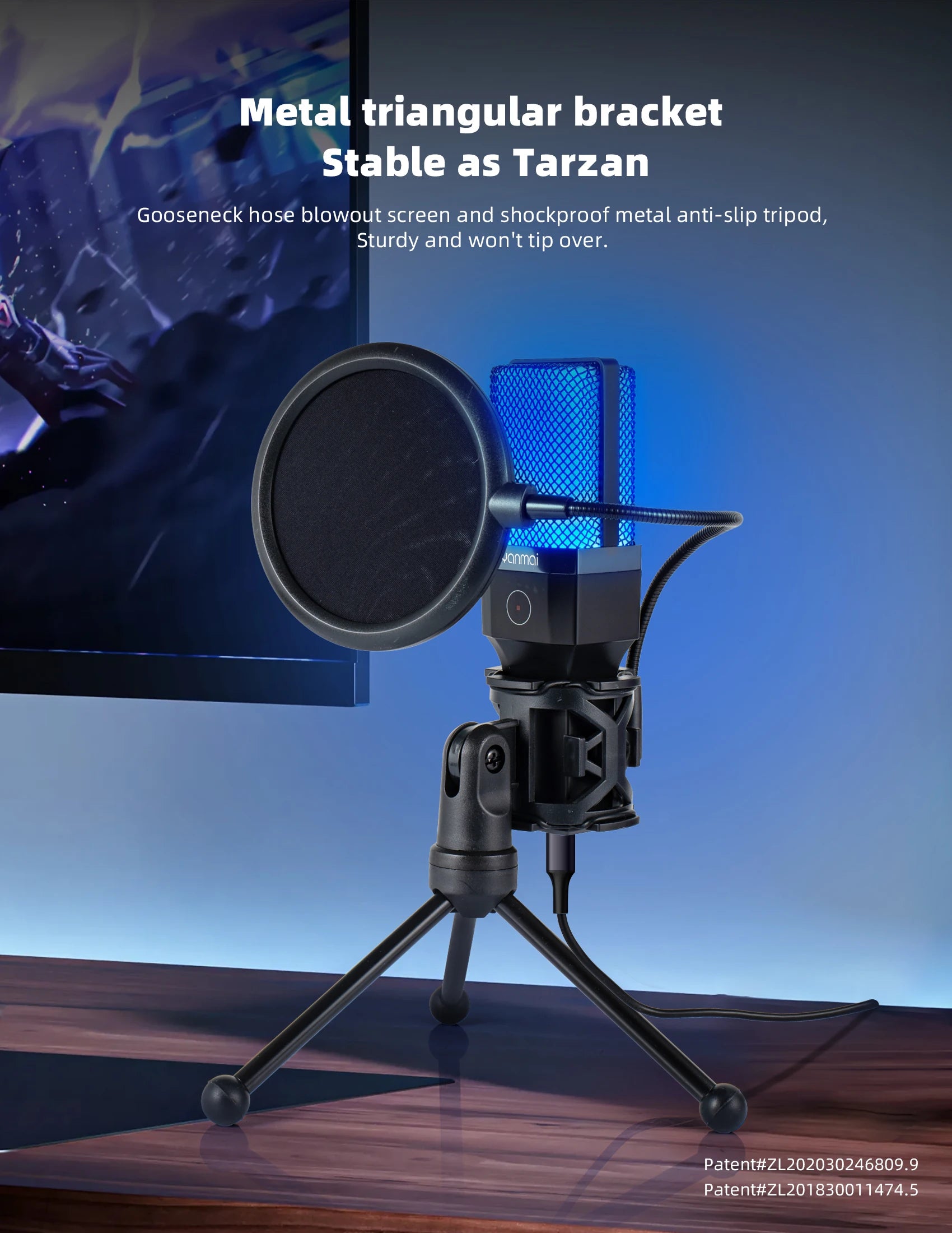Professional USB Condenser Microphone Kit – Gaming & Podcast Mic for PC/Laptop, Wired Studio Recording Mic for Streaming, Karaoke & Voice Overs.