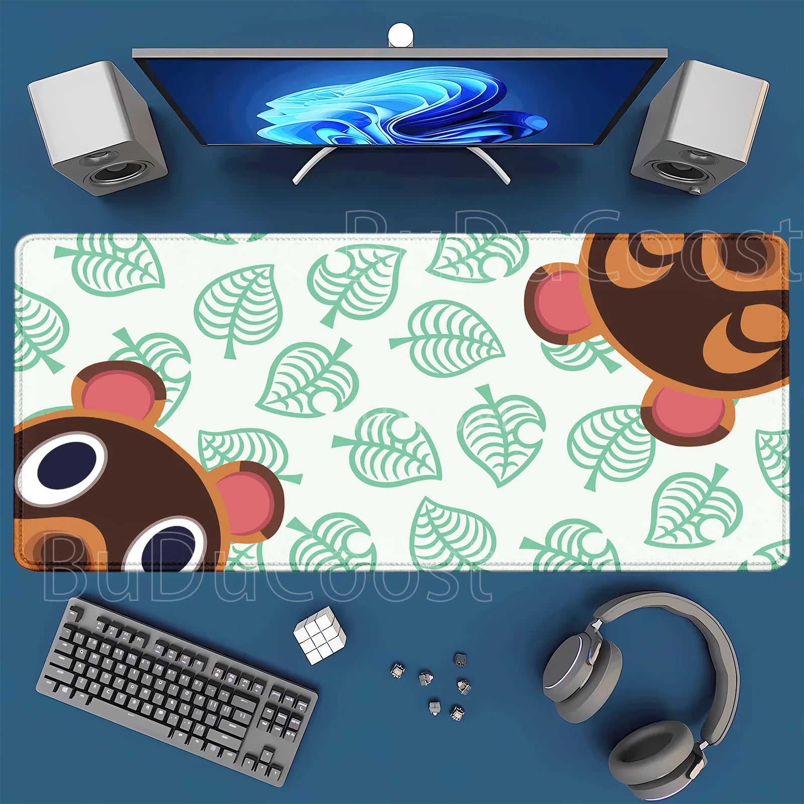 Large Kawaii Mouse Pad Non-Slip Gaming Cute Cartoon A-Animals Laptop Gamer Crossing Mousepad HD Printing XXL 400x900mm Desk Mat