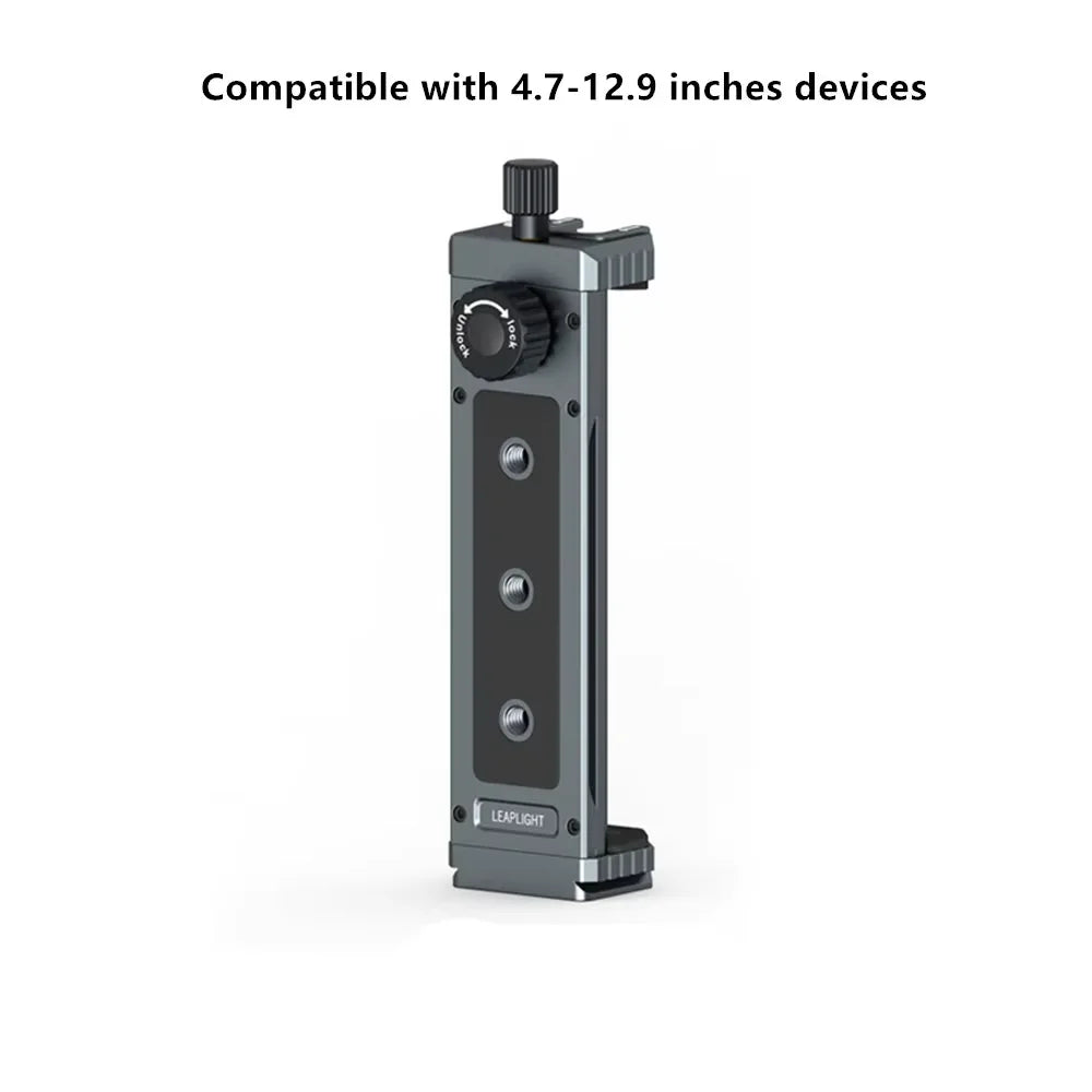 LEAPLIGHT Universal Aluminum Tablet Phone Stand Holder Clip Tripod Adjustable Bracket for Phones Ipro Tablets Tablet Holder