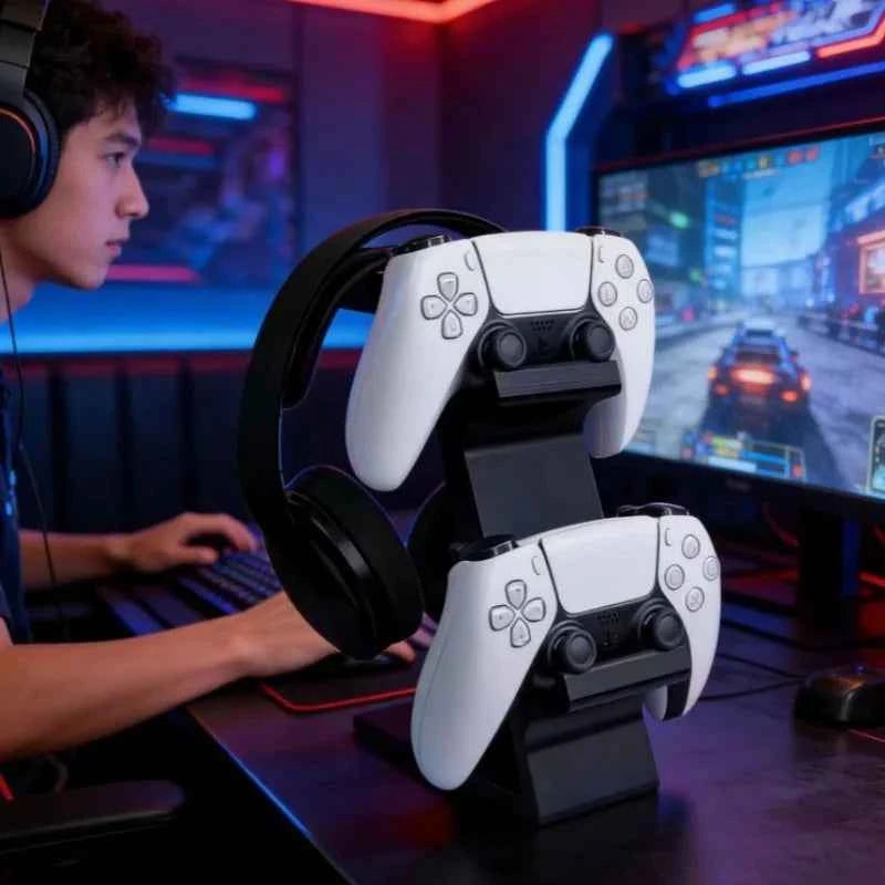 Game Standing Headphone Controller Stand Holder Gamepads Multi-Functional Gaming Accessory Universal for PS4/PS5/XBOX Standing