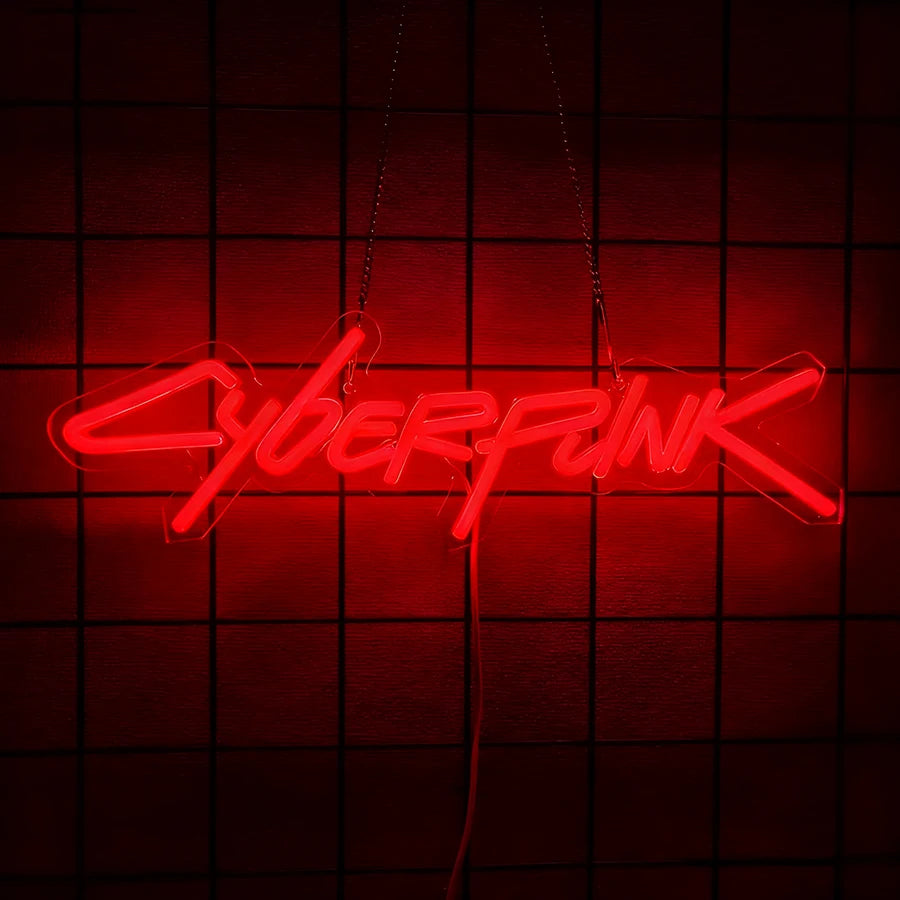 Cyberpunk Neon Sign Game Led Sign for Wall Decor Shooting Games Neon Light for Gaming Room Man Cave Bedroom Decoration