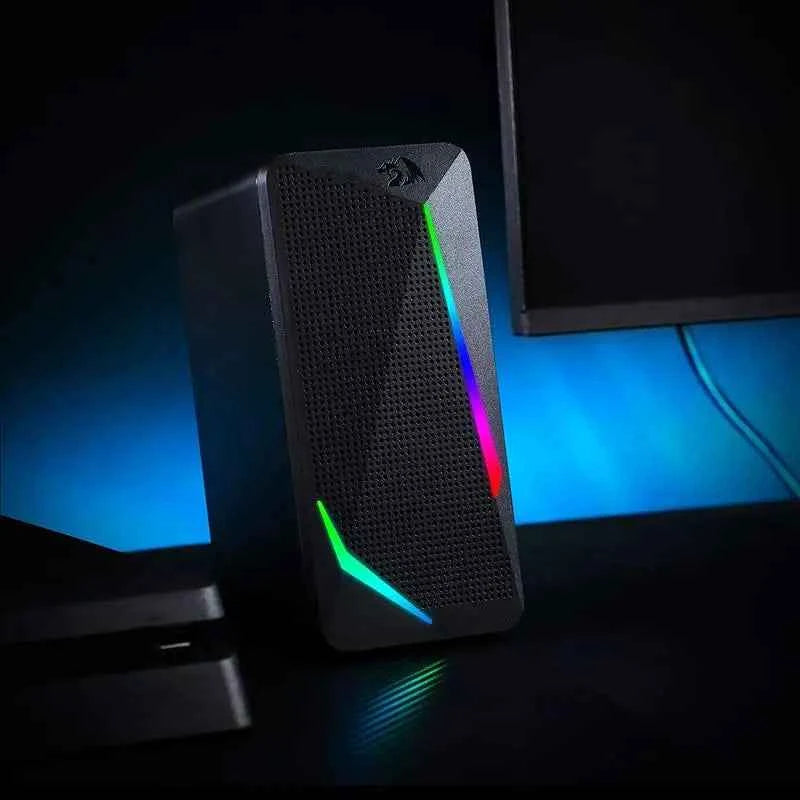 Redragon GS510 Waltz RGB Desktop Speakers, 2.0 Channel PC Computer Stereo Speaker with 4 Colorful LED Backlight Modes