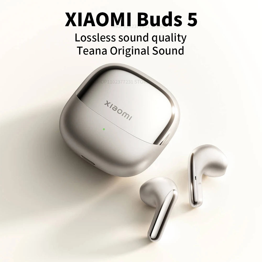 Original Xiaomi Buds 5 Earphone TWS AI Active Noise Cancelling HiFi Wireless Bluetooth Sound Recording Headphone Lossless Audio