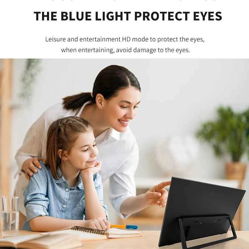 HGFRTEE 14.1inch Portable Monitor Touch Screen 400cd/m² Laptop Second Screen Dispaly HDMI-Compatible For Switch PS4/5