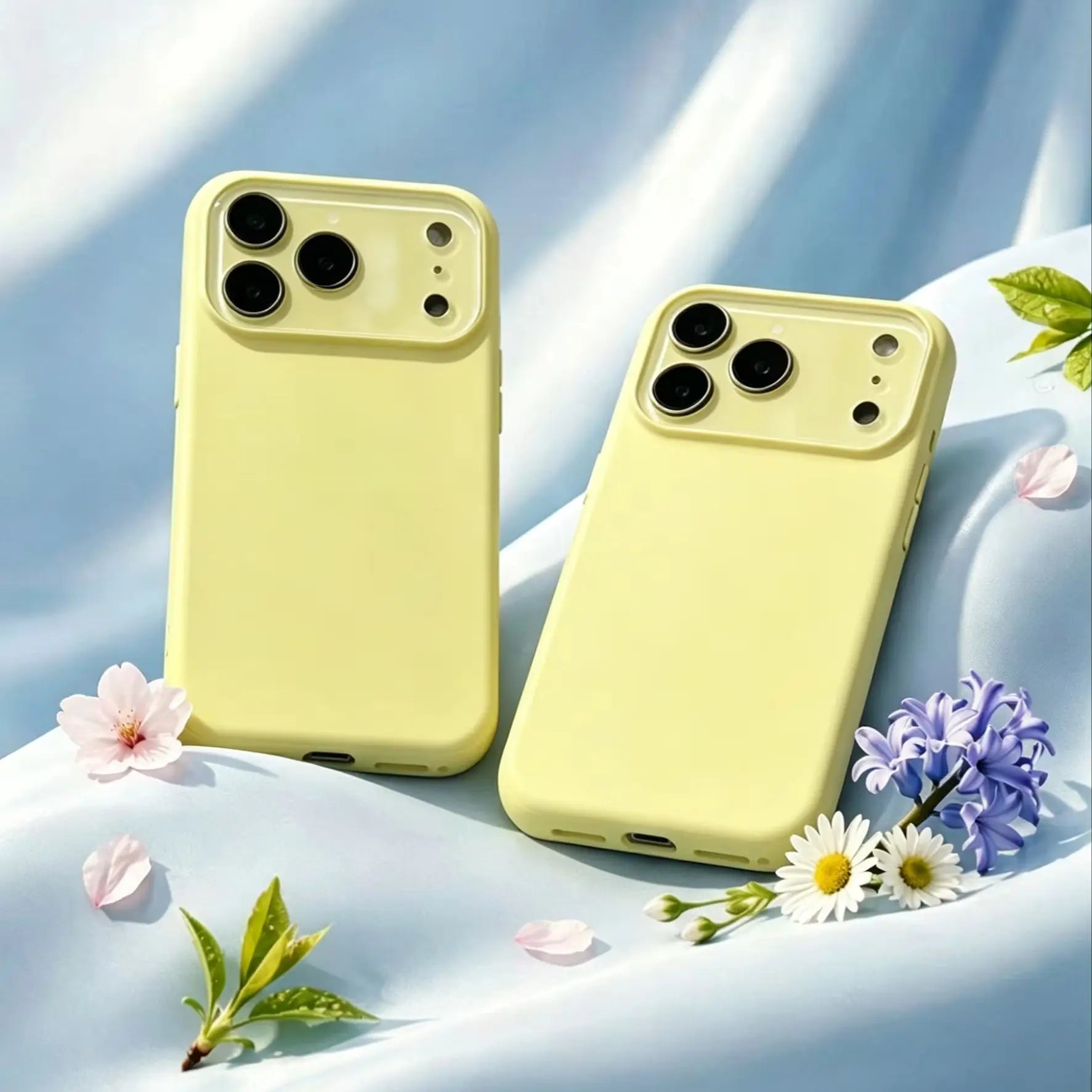 Caseative Solid Color with Crystal Camera Lens Protection Compatible with iPhone Case (yellow,iPhone 17 Pro Max)