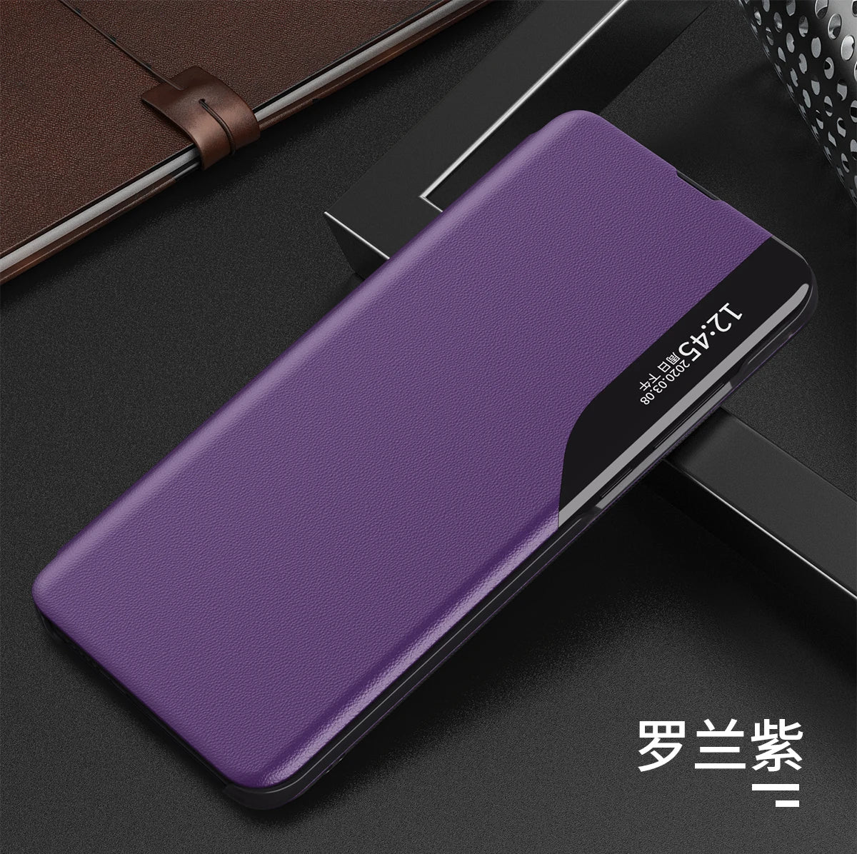 Smart View Window Leather Flip Phone Case with Kickstand For Samsung S26 Ultra S25 Edge S24 S23 S21 S20 FE S22 Plus + Note 20