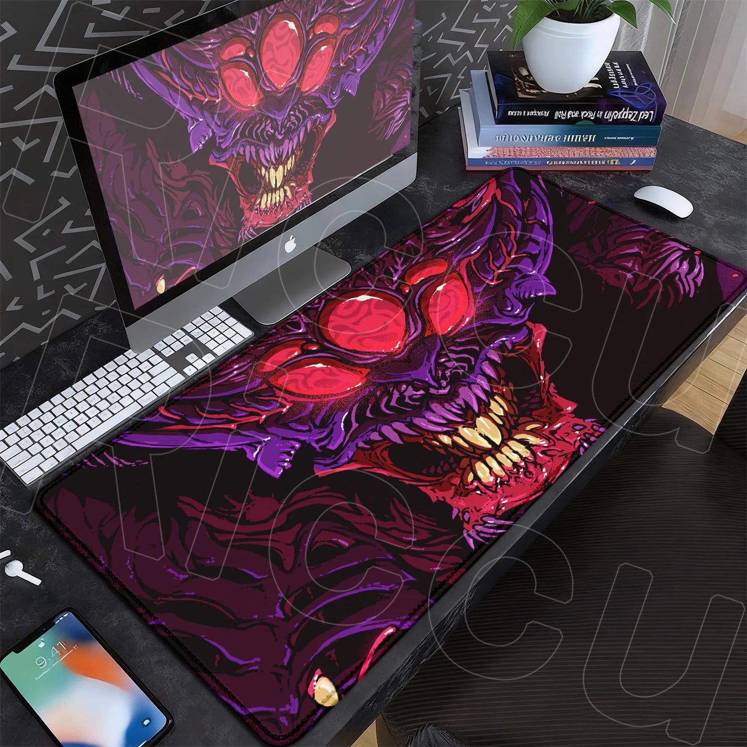60x35cm Company Office Mice Extend Carpet XXL Hyper Beast Non-slip Rubber Mouse Pad Keyboard Gaming Accessories Cool Monster Mat