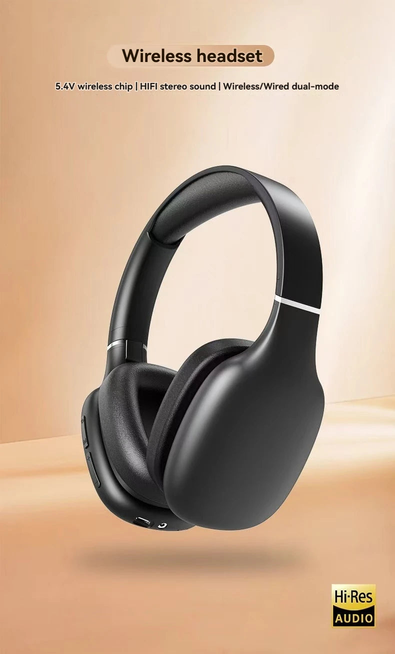 BT1638 Bluetooth 5.4 Headphones Over Ear 40mm Driver 40H Playtime Type-C Charging Wireless Headset Over Ear Wireless Headphones
