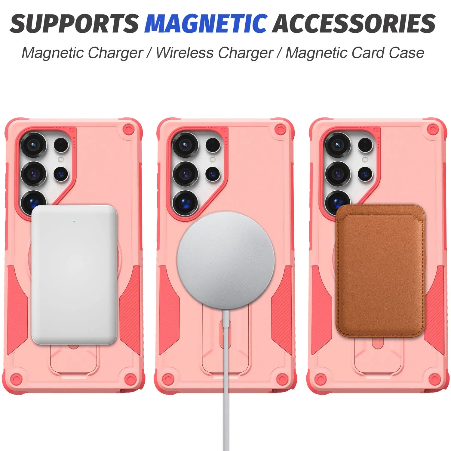 For Samsung Galaxy S25/Plus/Ultra/S25 Edge/S24/Plus/S24 Ultra Phone Case Shockproof Heavy Duty Kickstand Cover With Lanyard