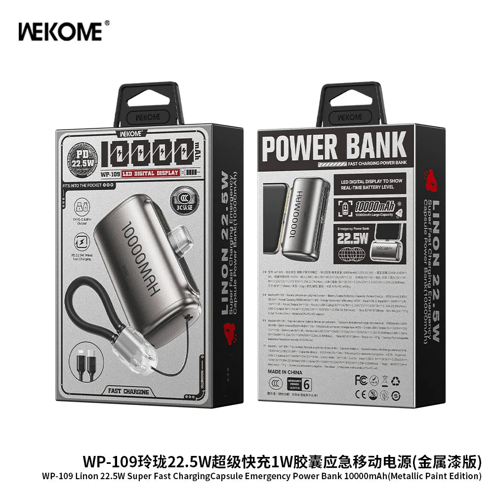 Mini PowerBank 10000mAh Spare battery Portable Charger Mobile External Battery Fast charging For iPhone Samsung Xiaomi