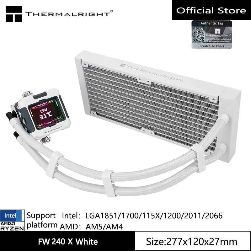 Thermalright FW 240X No fan version, All-in-one, water-cold radiator, 2.4 -inch LCD display