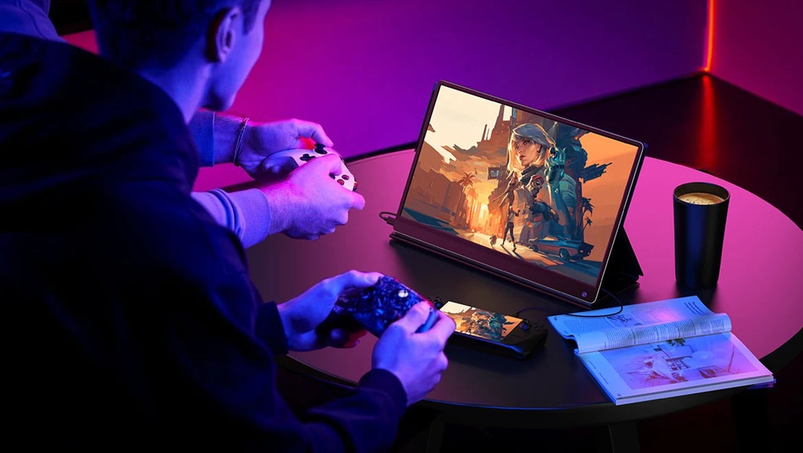 UPERFECT Built-in 10800mAh Battery 15.6inch Portable Monitor Touchscreen IPS 1080P FHD HDR Gaming Display USB C HDMI