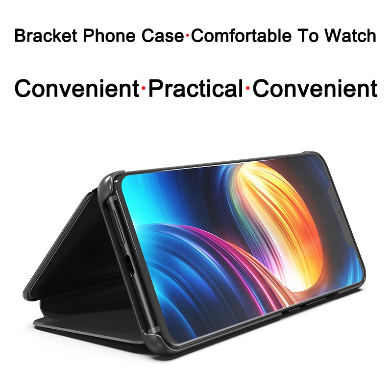 Mirror Flip Case for Samsung Galaxy S25 S24 Ultra S23 FE S22 S20 S21 Plus Back Cover for Galaxy S10 Plus S10e 5G Case