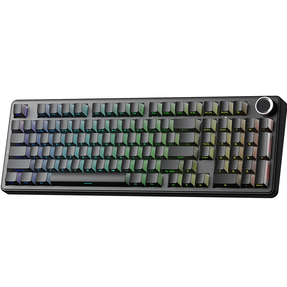 AULA F99 Pro Silent Mechanical Keyboard 2.4G Wireless PBT Keycap Hot-Swappable RGB Backlit Translucent Sided Engraved Keyboard