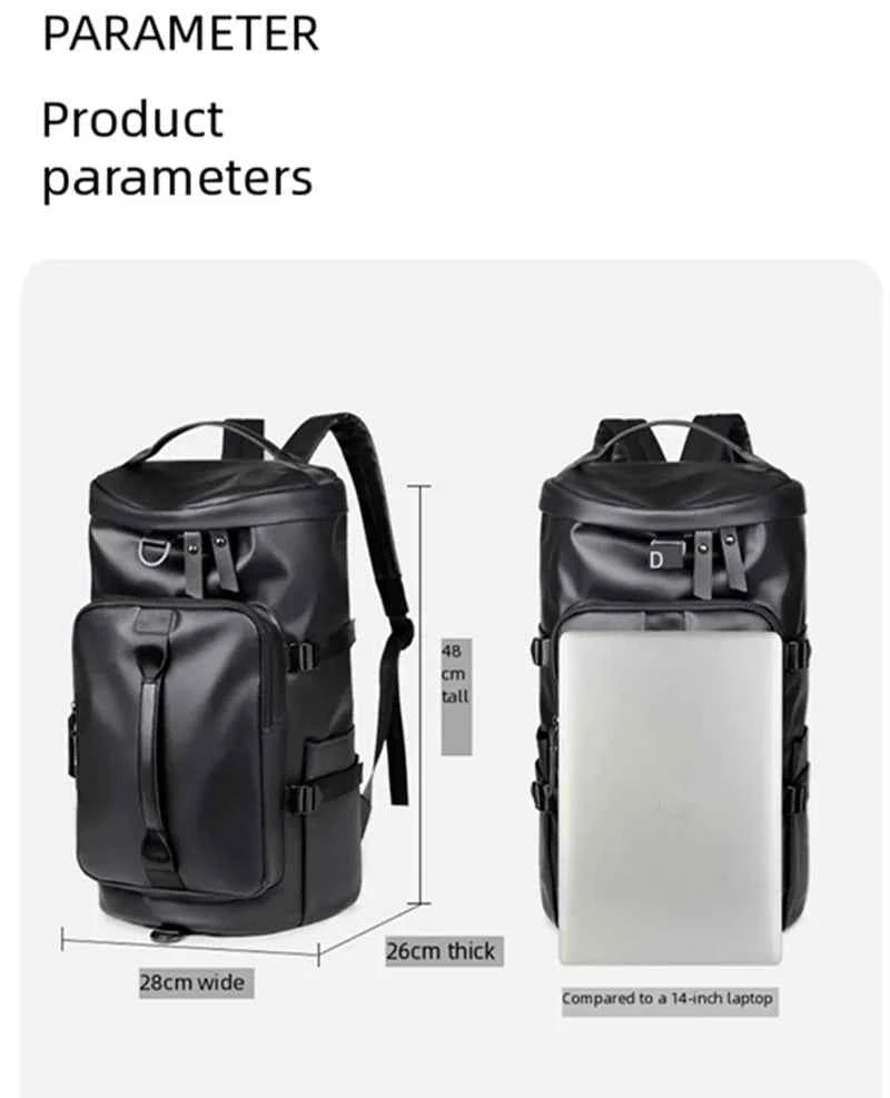 Travel backpack, large carry on bag with shoe compartment approved by the airline, 17 inch laptop backpack, business work fitnes