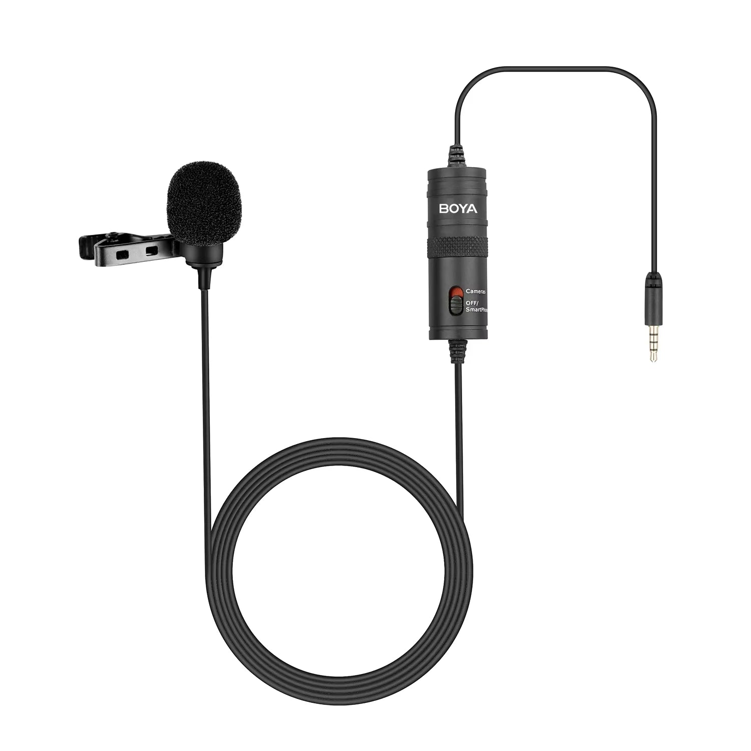BOYA BY-M1 Condenser Lavalier Lapel Clip-on Microphone 3.5mm TRRS 6M Mic For PC iphone DSLR Camera YouTube Recording Streaming - WinSupport Tech