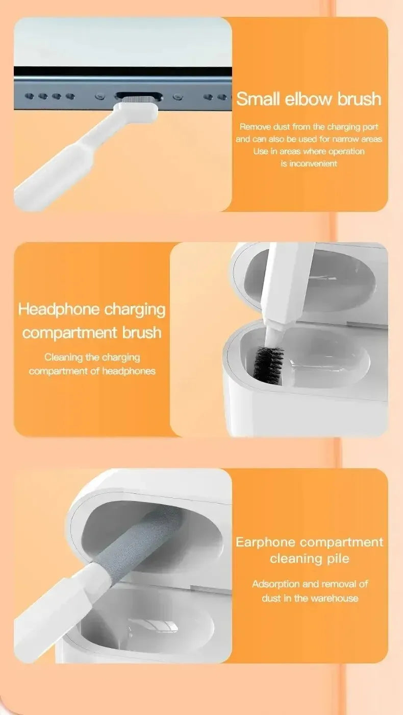 20-in-1 Cleaner Kit Computer Keyboard Brush Earphones Cleaning Pen Screen Cleaning Spray Bottle Cleaning Tools Keycap Puller Set