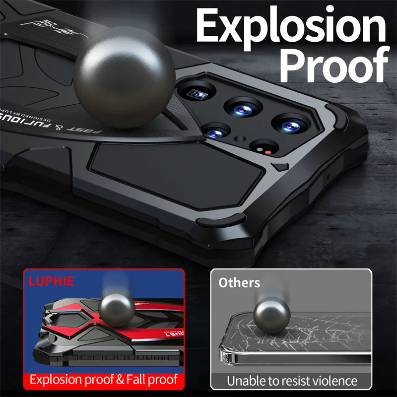 Armor Military Shockproof Rubber Full Rugged Cover For Samsung Galaxy S23 S25 Ultra Original Metal Case S22 S24 Ultra S25 Shell