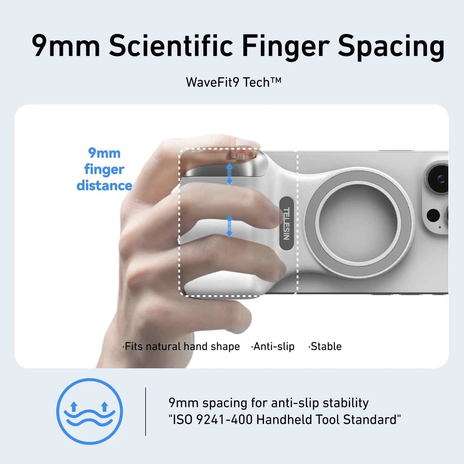 Magnetic Phone Camera Grip Smart Phone Holder With Remote Control Shooting Aid Handle Compatible For Iphone, Huawei, Samsung