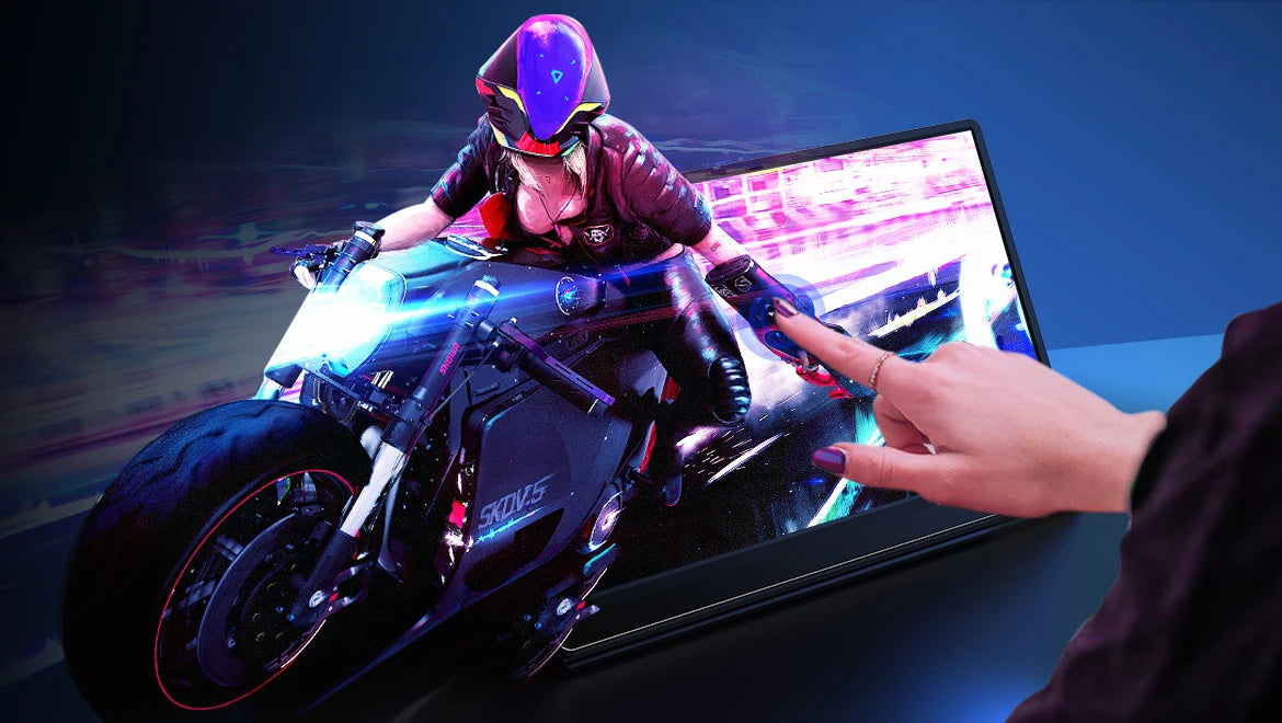 UPERFECT Built-in 10800mAh Battery 15.6inch Portable Monitor Touchscreen IPS 1080P FHD HDR Gaming Display USB C HDMI
