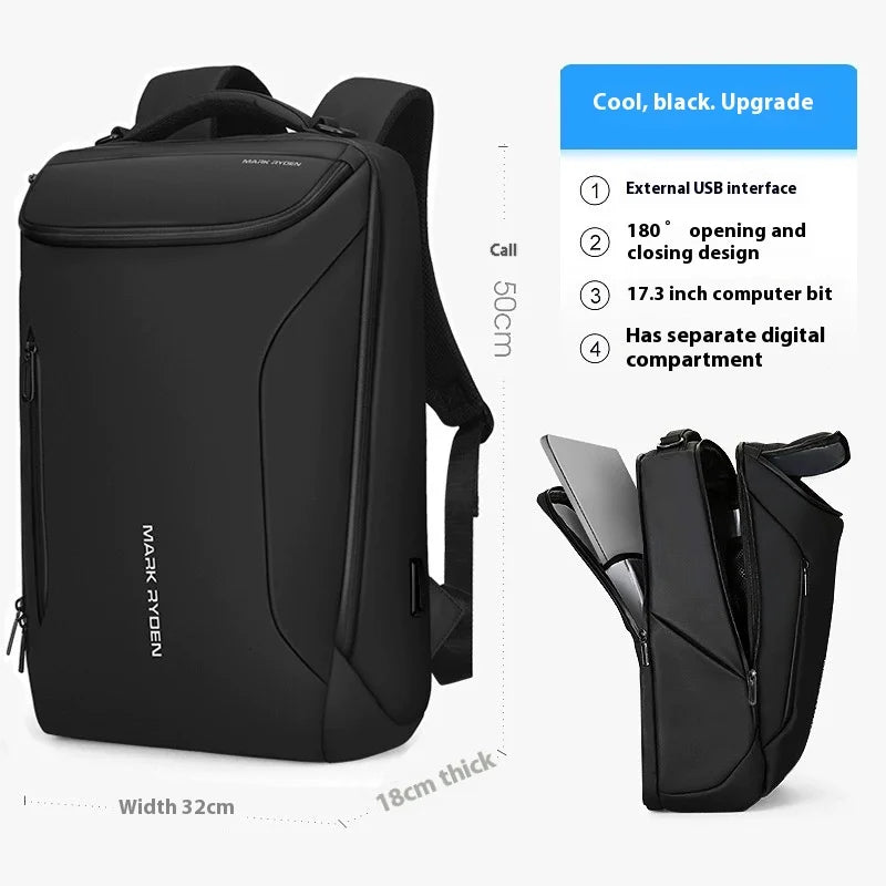 Mark Ryden 2025  Anti-Thief Fashion Men Backpack Multifunctional Waterproof 15.6 Inch Laptop Bag Man USB Travel Charging Bag