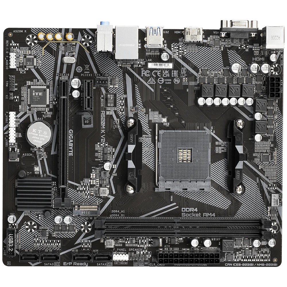 GIGABYTE A520M Motherboard A520M K V2 Motherboard AM4 DDR4 Micro-ATX M.2 NVMe support Ryzen 5 5600G Ryzen 5 5700G 3800 cpu new - WinSupport Tech