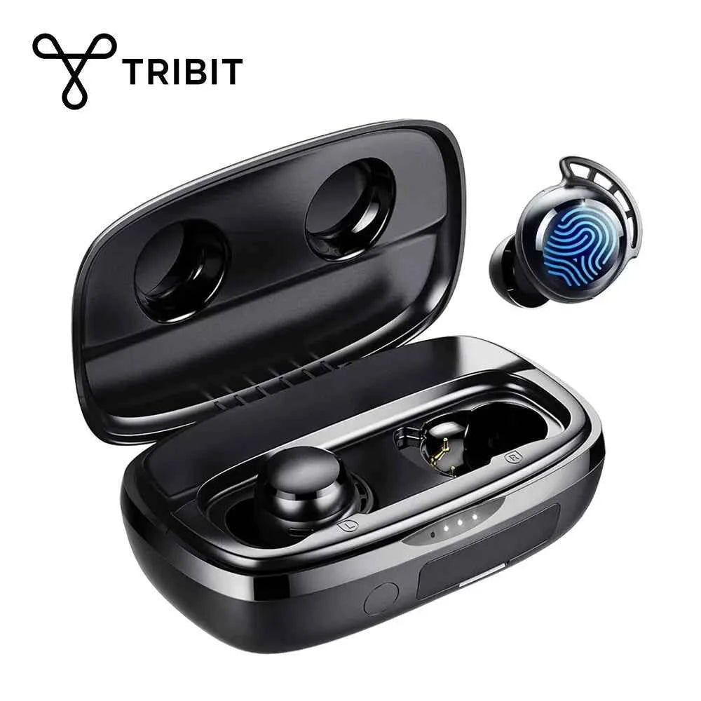 Tribit FlyBuds 3 TWS Bluetooth Earphones IPX8 Waterproof Wireless Headphones with Touch Control Built-in Mic 110-Hour Playtime