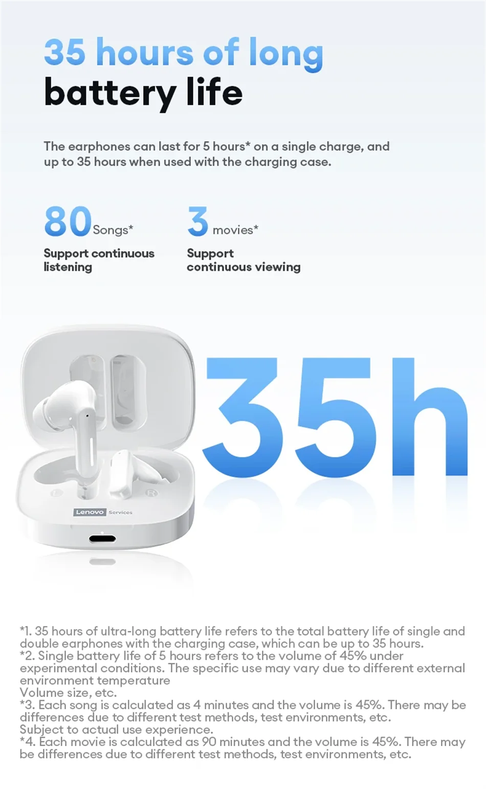 New Lenovo LE209 Wireless Bluetooth Earphone ANC Noise Reduction HiFi Music Bluetooth Headphone 30H Battery Life Gaming Headset