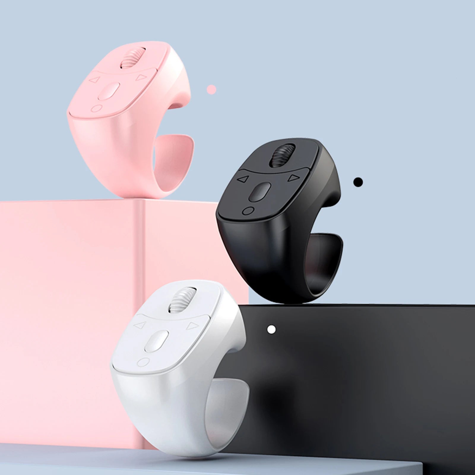Wireless Fingertip Ring Bluetooth 5.3 Remote Control 10M Range for Selfie/Camera Zoom/E-book Page Turning/Video Music Switch