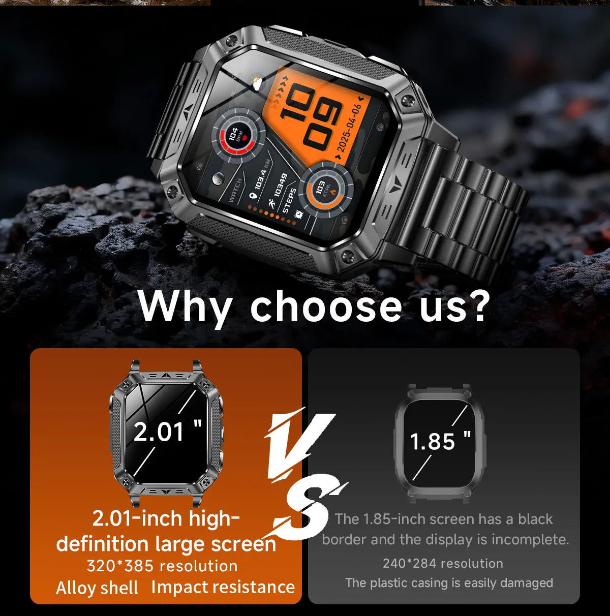 TANK Ultra 2026 1400mAh Military GPS Smart Watch Men 200Day Standby Rugged Tactical Watch 10ATM Diving SOS Satellite Alert Clock