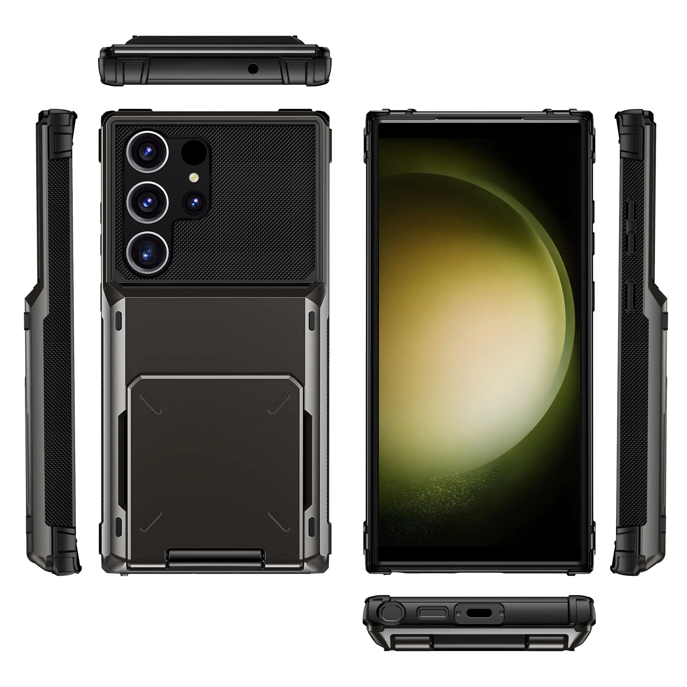 For Samsung Galaxy S25 S24 Ultra S25 S24 Plus S24 FE Wallet Case with Card Holder, Dual Layer Heavy Duty Shockproof Phone Cover