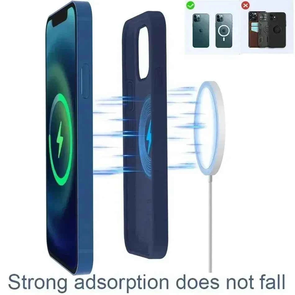 Fast Charger Original Magnetic Wireless Charging Device For iPhone 17 16 15 14 13 12 Pro Max Mini USB C 8 Plus XR XS MAX Airpods