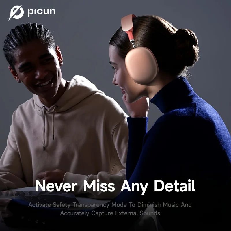 Wireless Over-Ear Bluetooth Headphones, Active Noise Cancelling, HiFi Stereo Sound, Long Battery Life, Comfortable Soft Memory Foam Ear Cushions, Foldable Design for Gaming, Music, Travel, Work, TV, PC, Dual Device Connection