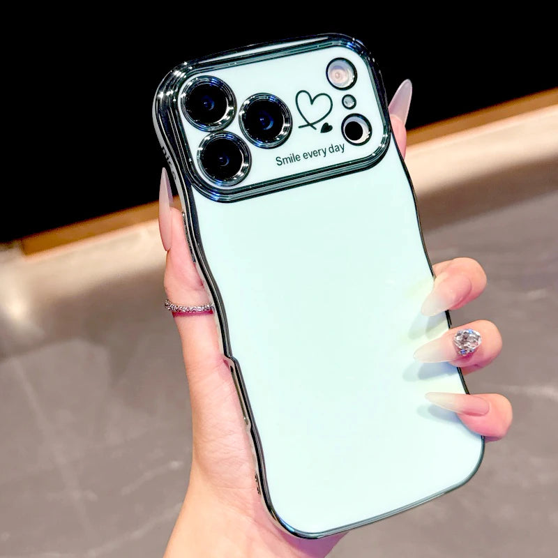 Plating Soft Wave Case For iPhone 17 Air 16E 16 15 14 13 12 11 Pro Max 17Pro 16Pro 15Pro 14Pro iPhone16 iPhone15 iPhone14 Cover