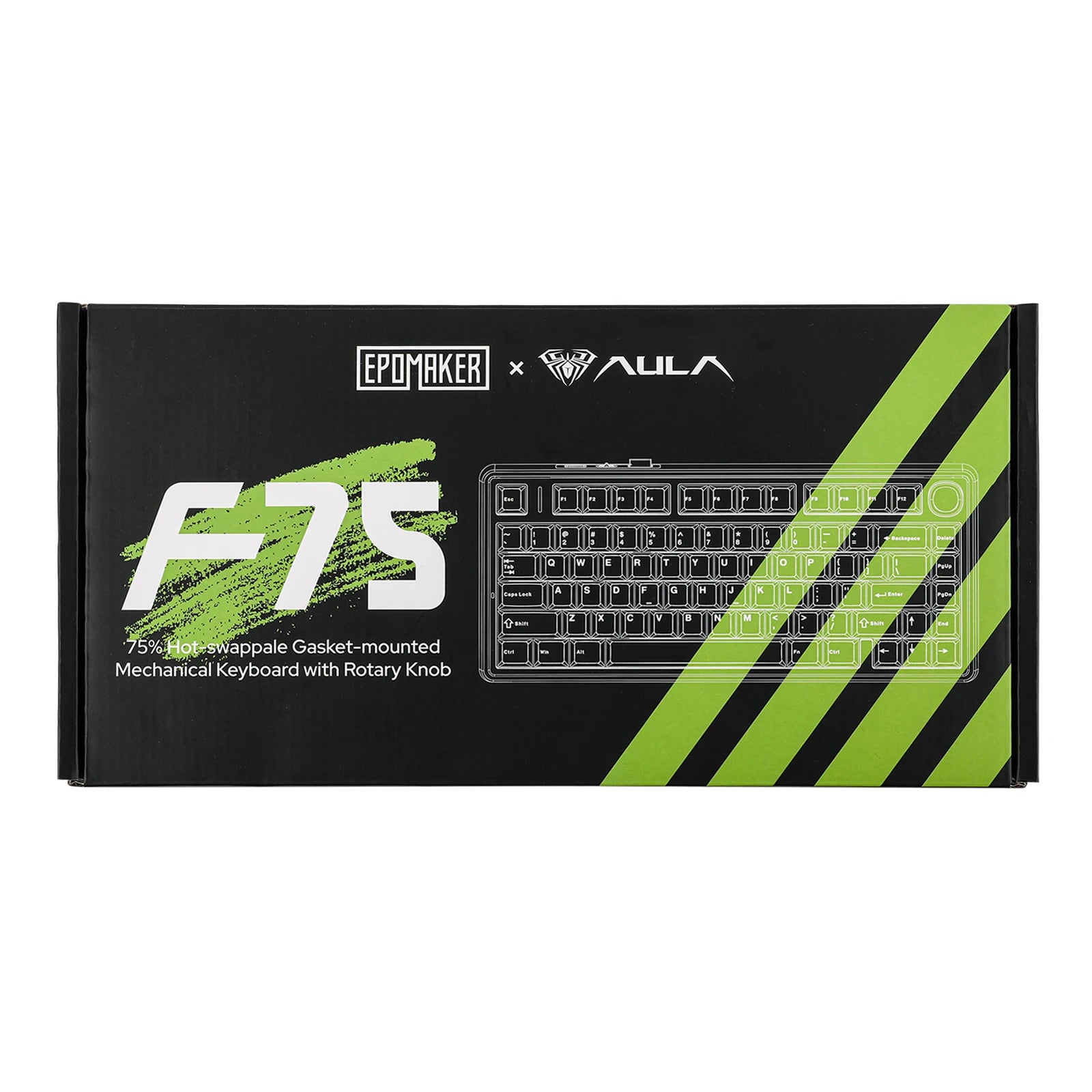 EPOMAKER x AULA F75 75% ANSI Layout Hot-Swap Wired/Bluetooth/2.4GHz Wireless Mechanical Keyboard With Multimedia Control Knob