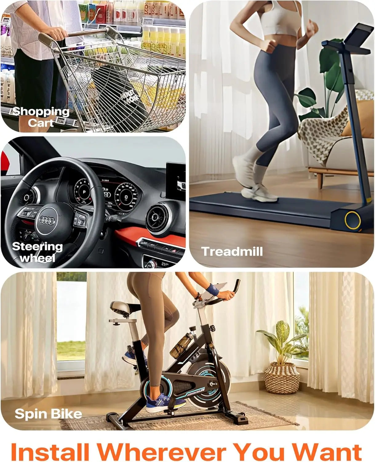 Magnetic Phone Holder Clamp Mount Rotatable Handlebar Accessories for MagSafe for Regular Bike Ride Stroller Peloton Steering