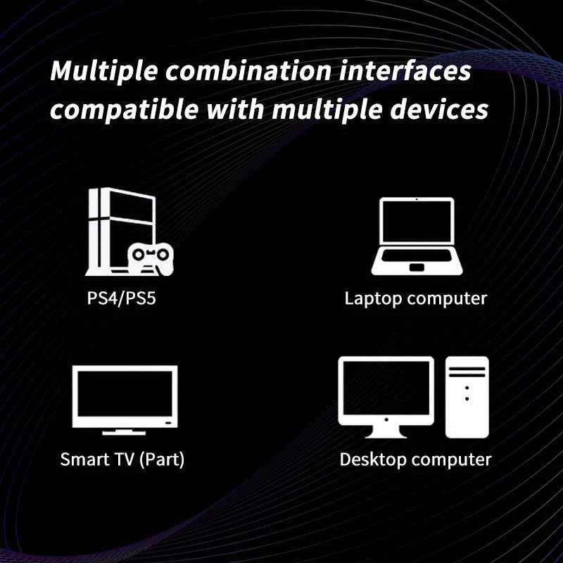 LDON L523 Professional Wired Gaming Headset with Microphone LED and USB plug Suitable for Multiple Devices Laptop Desktop