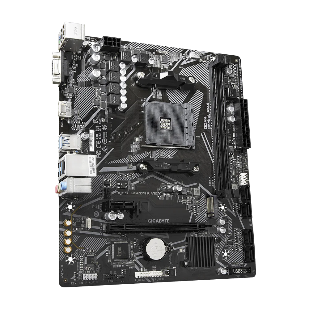 GIGABYTE A520M Motherboard A520M K V2 Motherboard AM4 DDR4 Micro-ATX M.2 NVMe support Ryzen 5 5600G Ryzen 5 5700G 3800 cpu new - WinSupport Tech