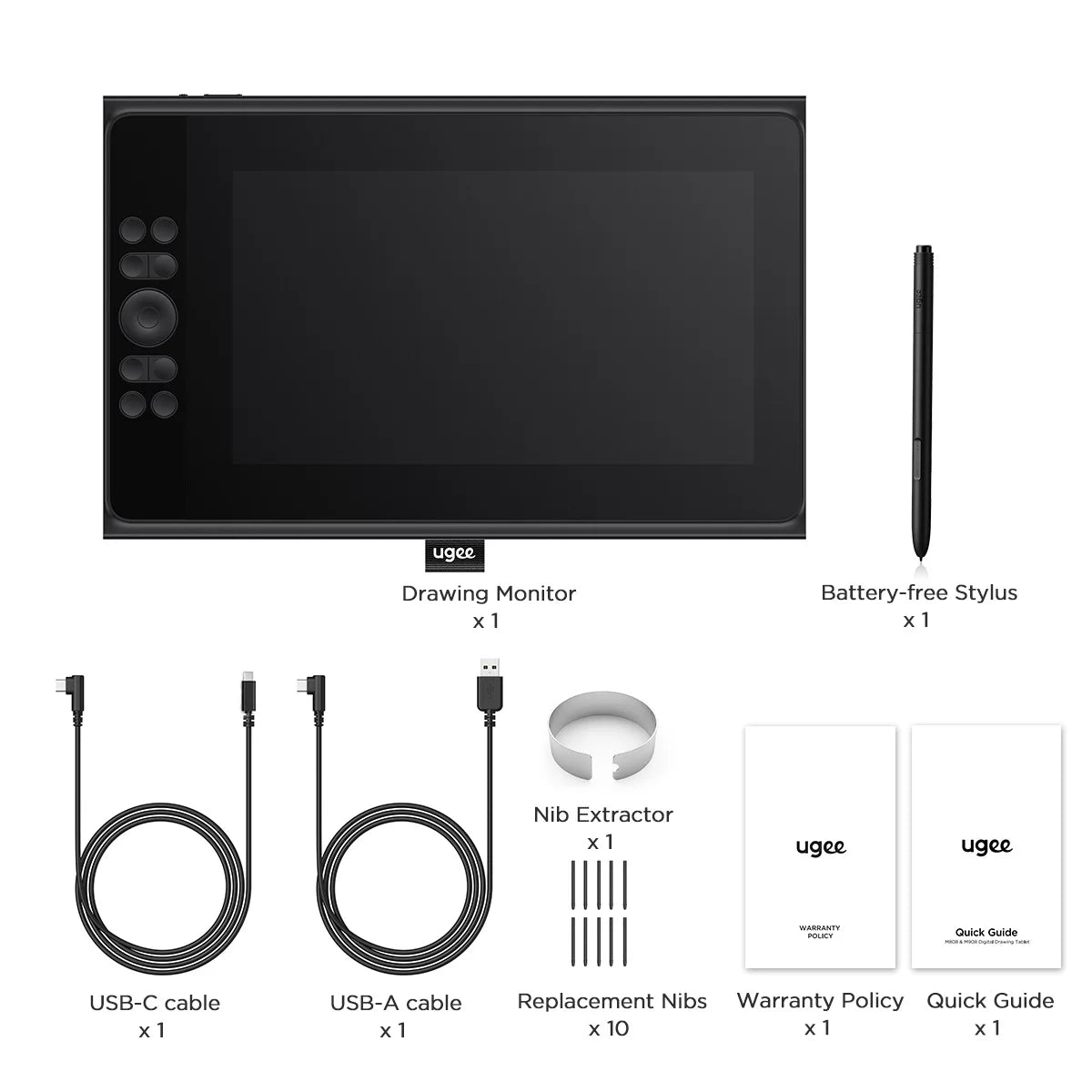 Ugee UE12 & UE12 Plus Drawing Tablet Graphic Table  Draw Display Digital Board Writing Pad Monitor for PC Windows Design Android